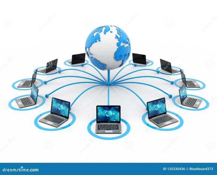 Internet computer network communication global connection 3d background render stock illustration