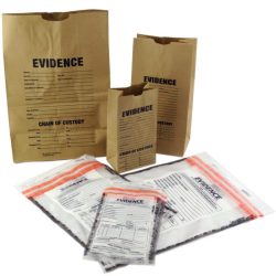 Forensic science processes securing and packaging evidence